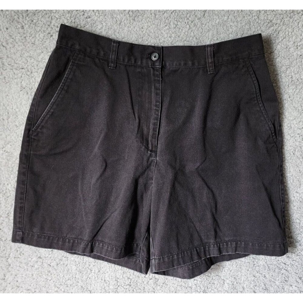 Lauren Ralph Lauren Women's Casual High Rise Shorts Cotton Black Size 8 (28x6)